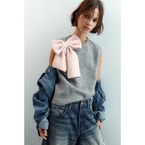 ZARA KNIT TIE VEST TOP